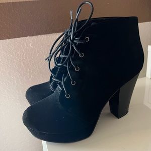 Black Platform Ankle Boots